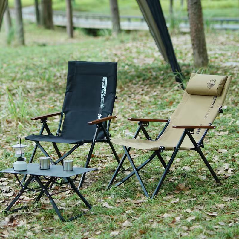 Woodworking Outdoor Furniture - Folding High Back Beach Camping Chair