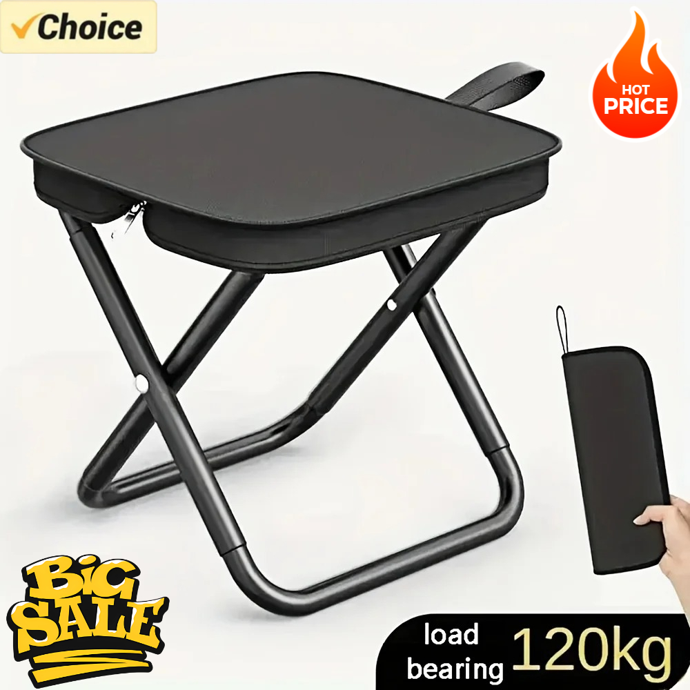 Woodworking Outdoor Furniture - Portable Folding Stool Lightweight Camping Chair