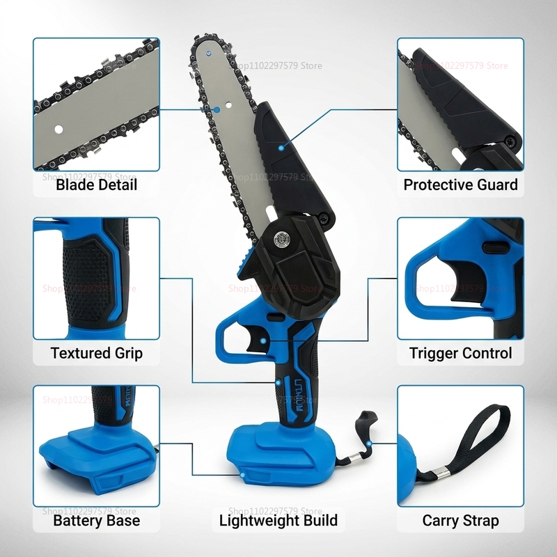 6 Inch Cordless Electric Chain - Woodworking Yard Projects review and price
