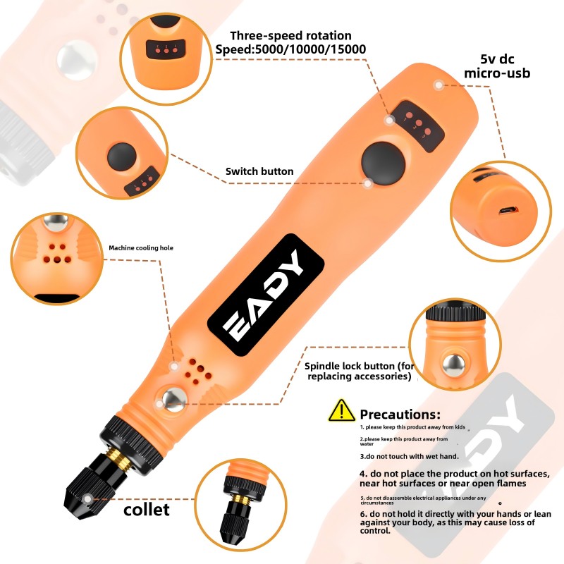 USB Cordless Rotary Tool Kit – - Woodworking Basic Tools review and price