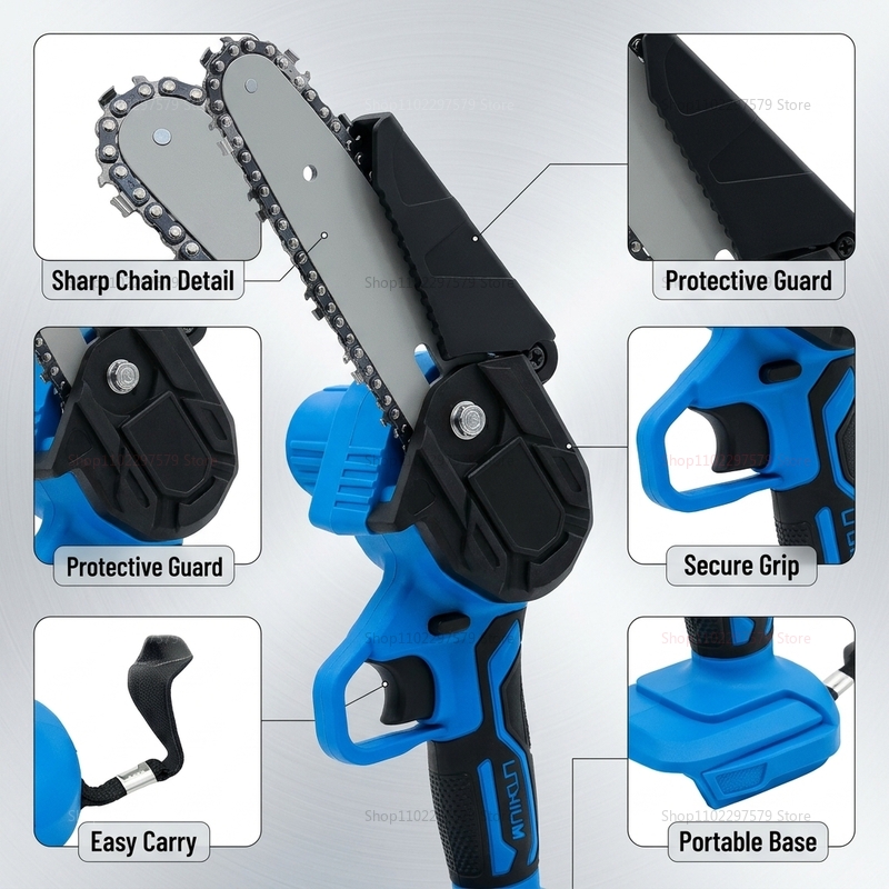 6 Inch Cordless Electric Chain - Woodworking Yard Projects review and price