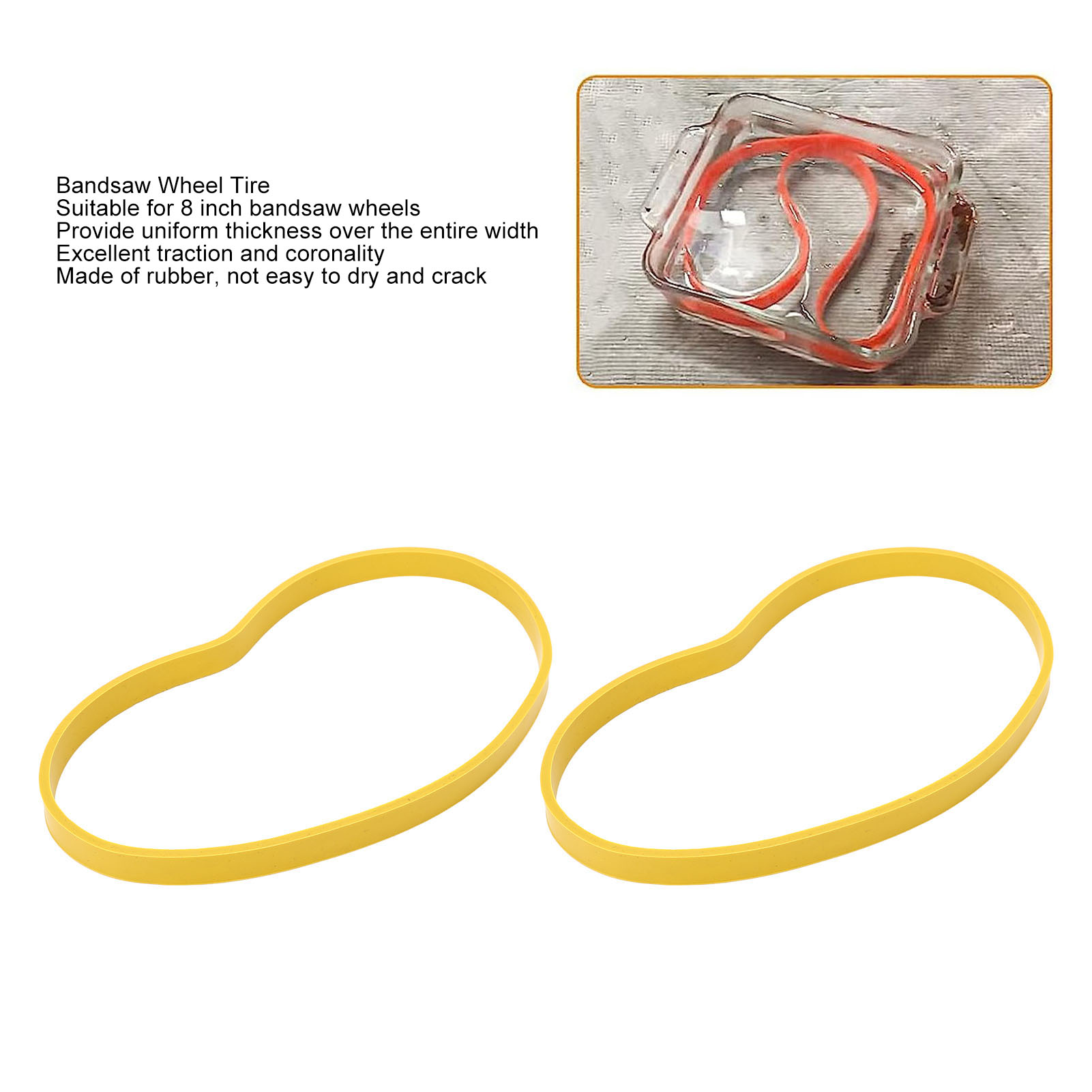 2PCS Bandsaw Bands Rubber Tire - Woodworking Bandsaw review and price
