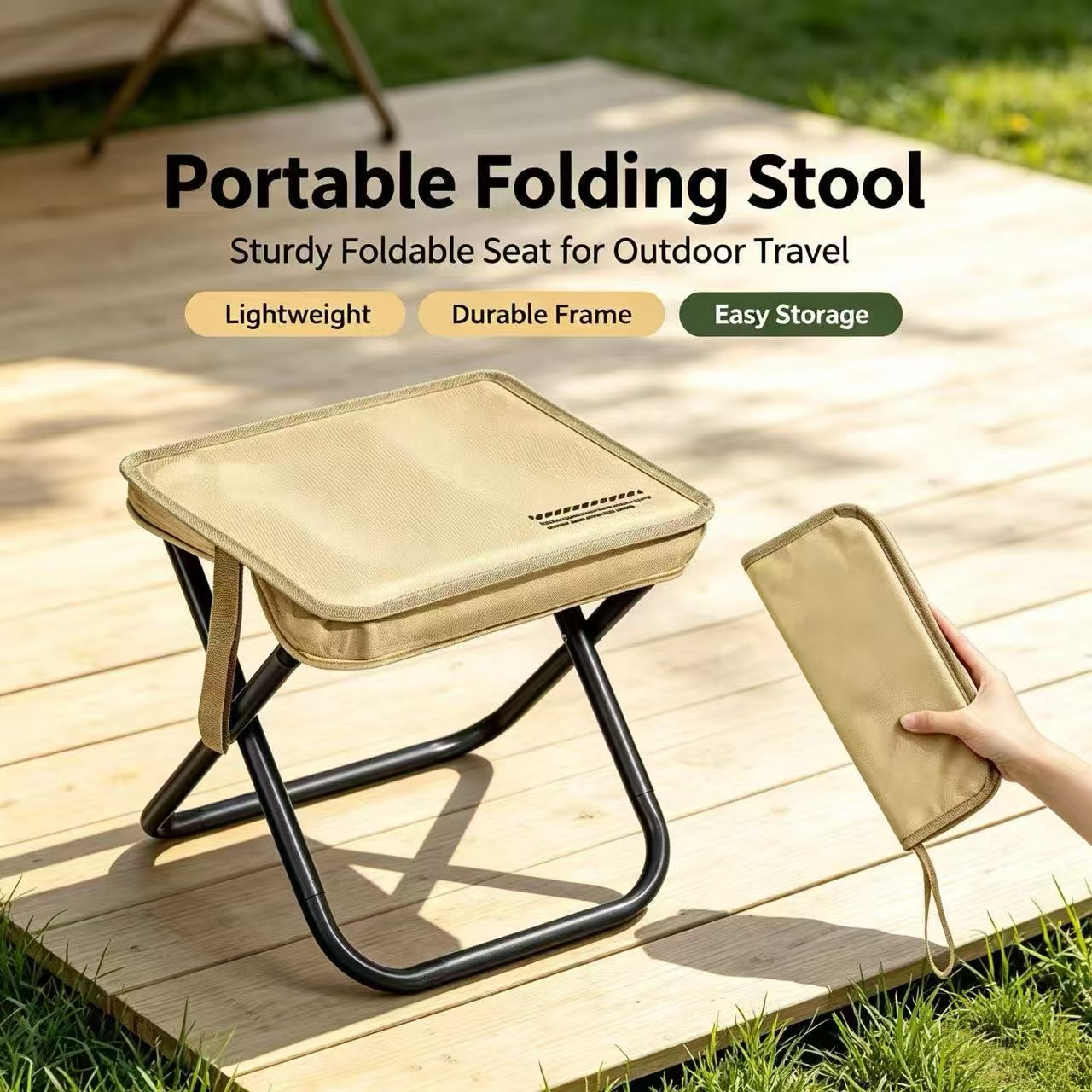 Magza Portable Folding Stool U - Woodworking Outdoor Furniture review and price